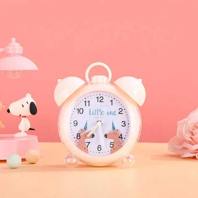 JAM BEKER MOTIF KARAKTER ANAK JAM MEJA ALARM FREE BATREI