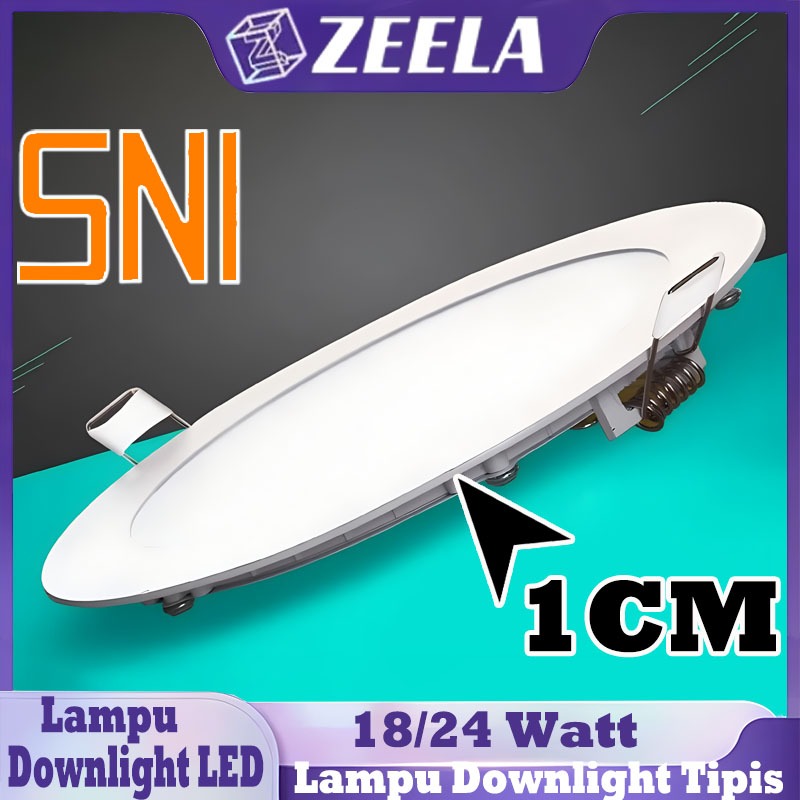 Lampu Downlight Tipis LED Inbow Lampu Plafon Modern 18/24 Watt 2 Warna Rumah Panel LED Inbow Bulat