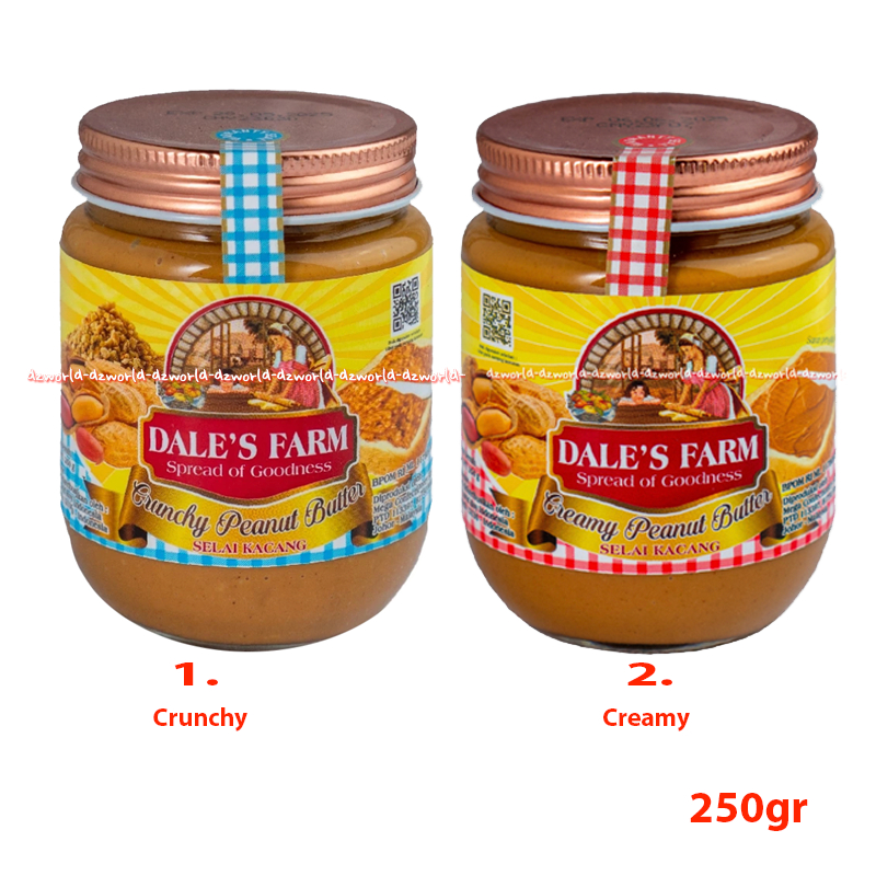 

Dale's Farm 250gr Crunchy Peanut Spread Selai Kacang Kriuk Selai Kacang Creamy Peanut Butter Spread Selai Rasa Kacang