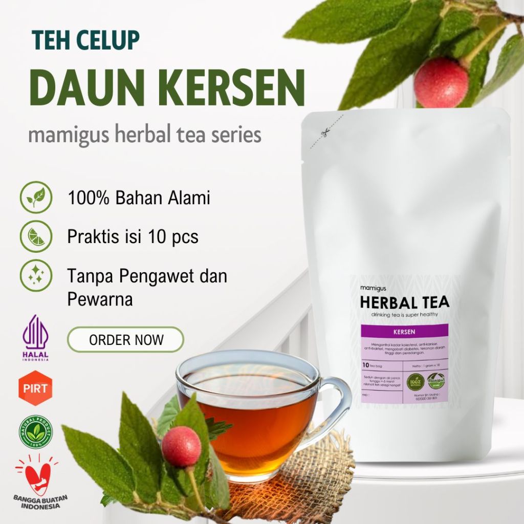 

TEH CELUP DAUN KERSEN / Teh Herbal Alami