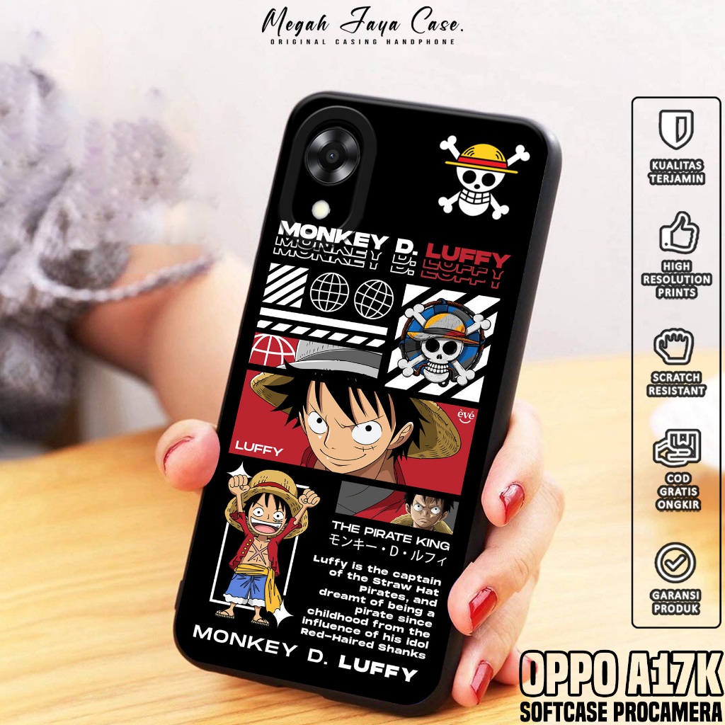Case Oppo A17K - Softcase Hp Oppo A17K Motif ONE PIECE - Casing Hp Oppo A17K - Silicon Hp Oppo A17K 