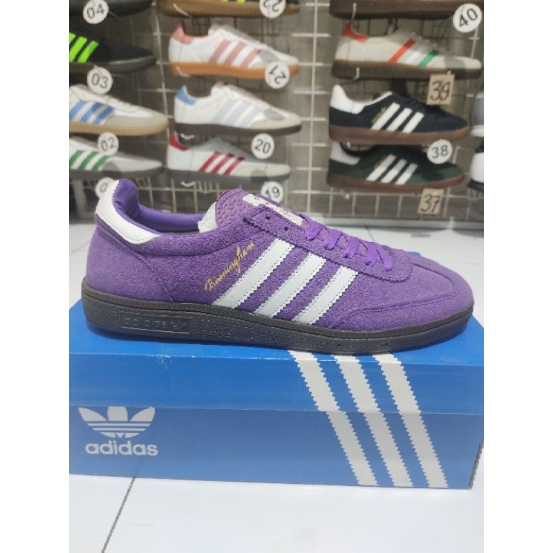 Sneakers Sepatu Adidas OG spesial Birmingham Purple white Pria/Wanita