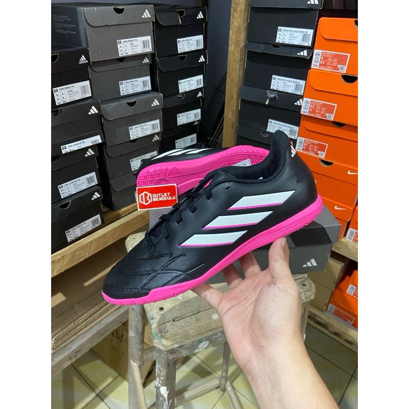 Sepatu Futsal Adidas Copa Pure.4 IN - Black Pink Original BNIB