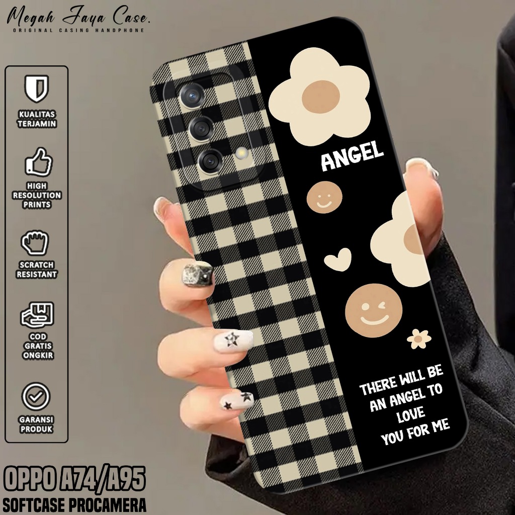 Softcase Oppo A74 / A95 4G - Case Hp Oppo A95 / A74 4G Motif BUNGA - Silikon Hp Oppo A95 - Case Hp O
