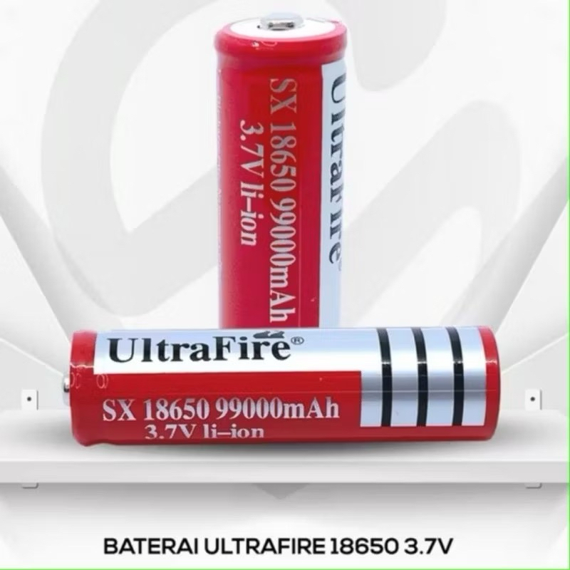 BATERAI CAS BATTERY CHARGE 18650 RECHARGEABLE 9900 MAH ULTRFIRE