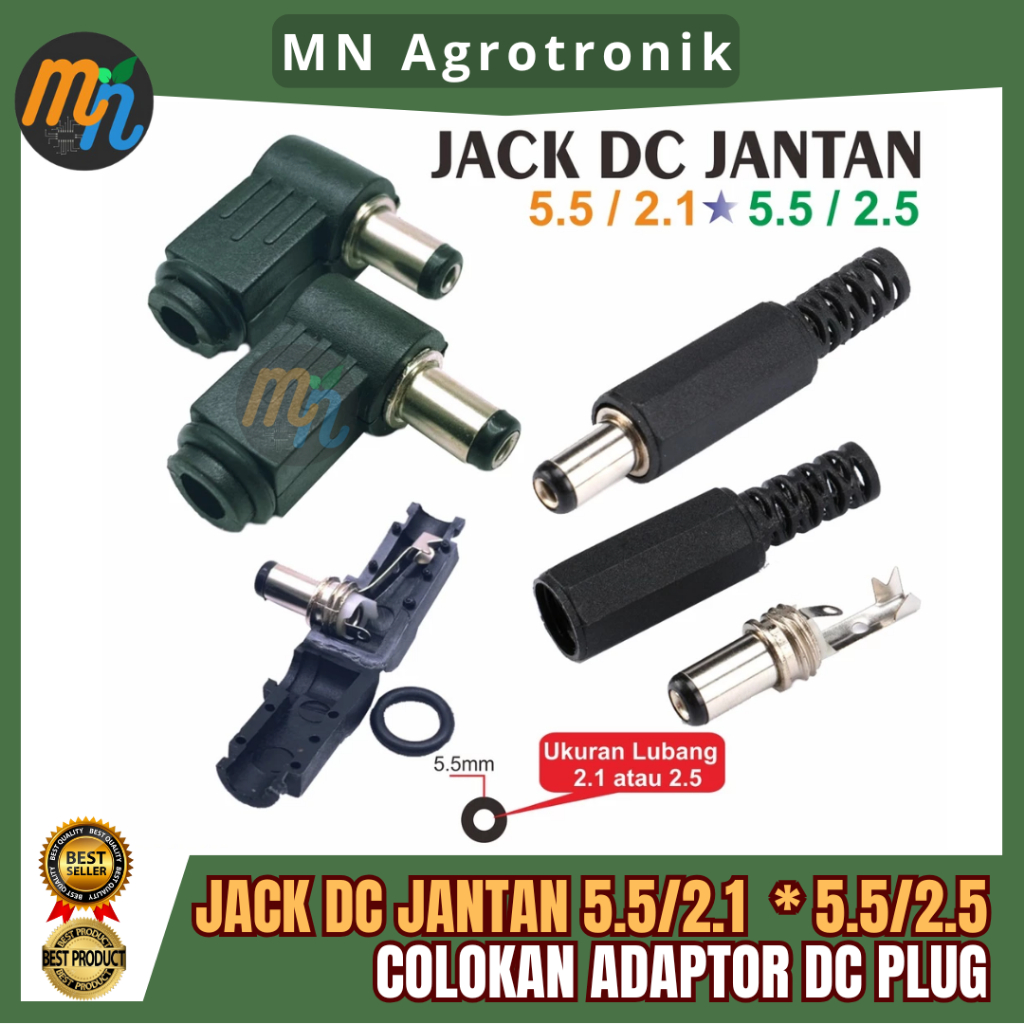 JACK DC 5.5 2.1 5.5 2.5 JEK DC 5.5X2.1 5.5X2.5 COLOKAN ADAPTOR DC PLUG