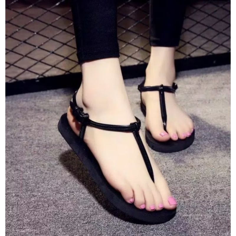 Sandal wanita tali belakang sandal jepit wanita kekinian