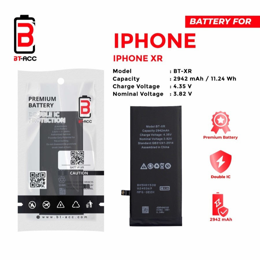 BT ACC Battery Baterai Batre For Iphone XR Original