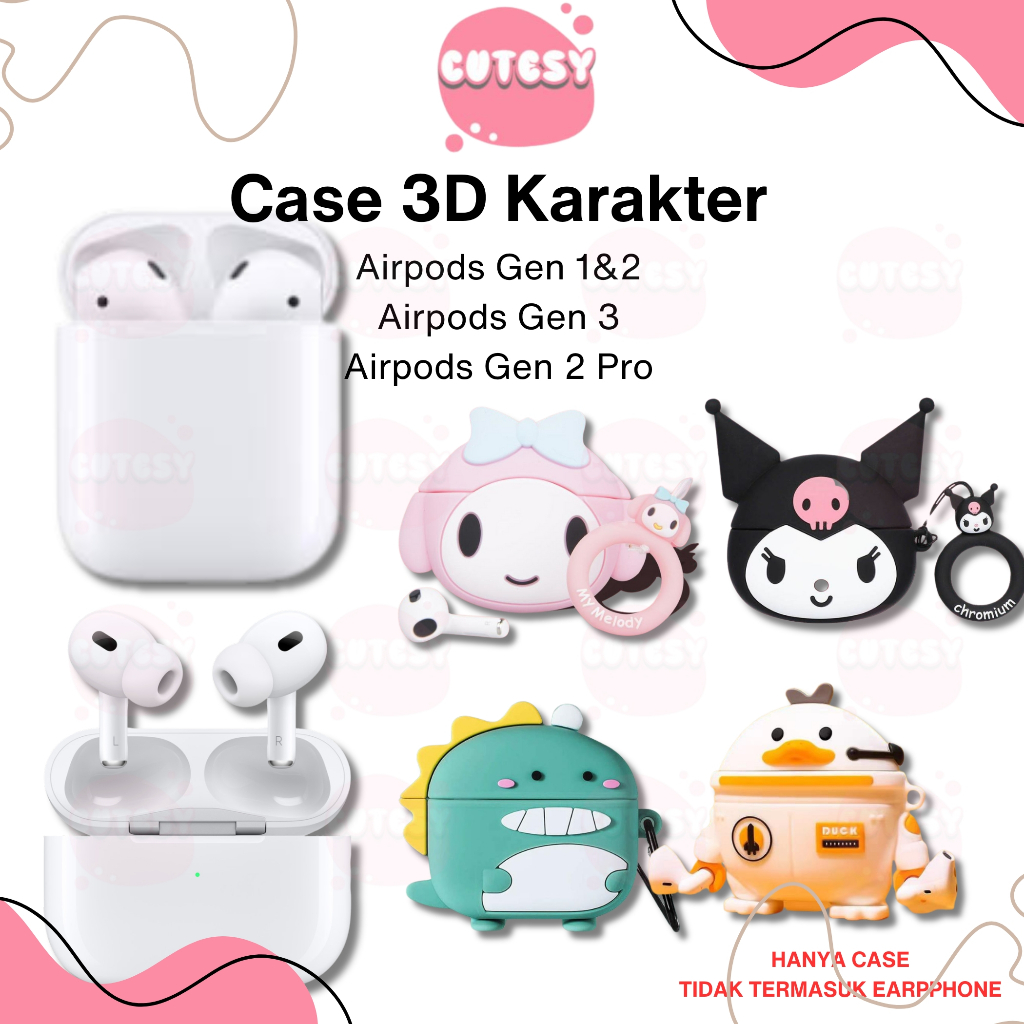 Casing Airpods Gen 1&2 / Gen 3 / Gen 2 Pro Silicone Soft Case Cover Inpods i12 / Icast 3 / Icast Pro