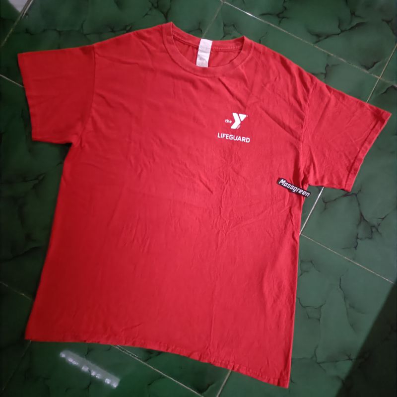 Kaos YMCA LifeGuard tag Gildan ultra cotton vintage y2k ,L