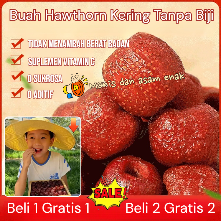 

⚡Jajan Lebaran⚡[100% NEW ORI] 250G Hawthorn Berongga Bersih Tanpa Biji/0 Tambahan Manisan Buah Segar/Manisan Hawthorn/Hawthorn Kemasan Individual/Makanan Ringan Manisan Buah Hawthorn/Makanan Pembuka Buah Kering