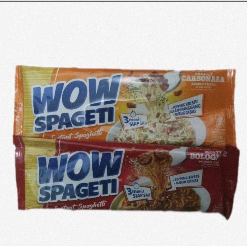 

Paket isi 4 WOW SPAGETI bolognase carbonara