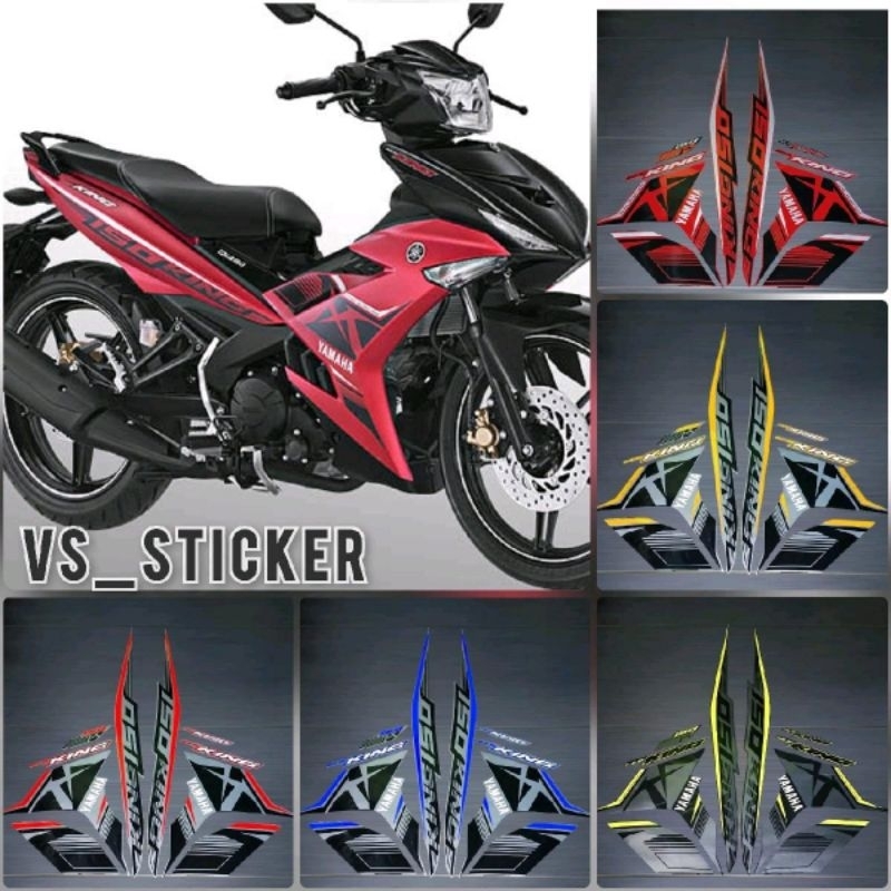 STRIPING LIST STANDART MOTOR MX KING 2017 2018 MERAH HITAM KUNING BIRU