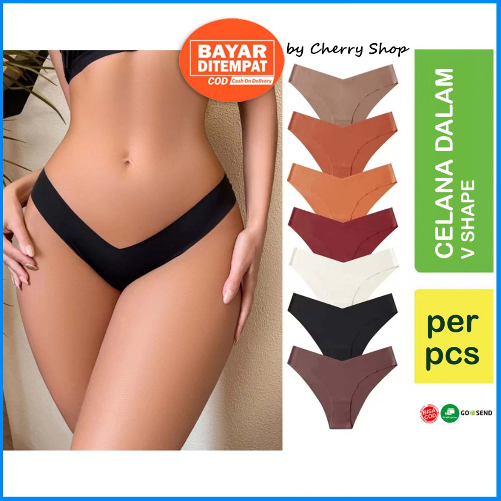 Feminin Celana Dalam Seamless V Shape Underware Sexy CD Tipis Panties Anti Jimplak Tipe Thong Japan 