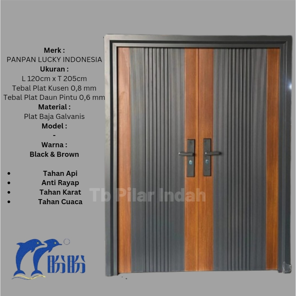 PINTU BAJA UTAMA DOUBLE PANPAN/PINTU UTAMA/PINTU HOTEL