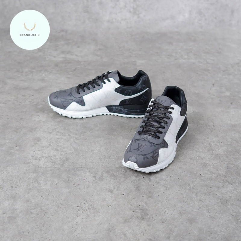 Louis Vuitton LV Run Away Eclapse Monogram Trico Sneakers in Grey