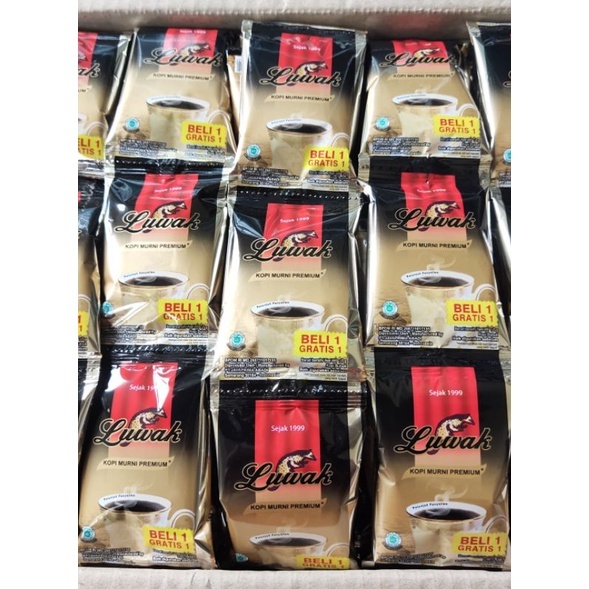 

2 Renceng Isi 30 Sachet Kopi Luwak hitam Murni Black Coffee mini 6.5gr