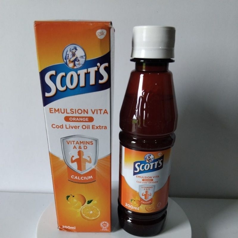 Scott Emulsion Malaysia Orange 200 ml Vitamin Anak