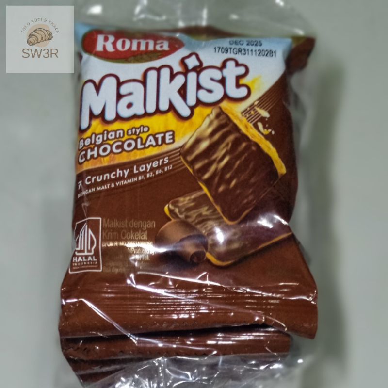 

Roma malkist crackers rasa coklat 1 pack isi 10 pcs