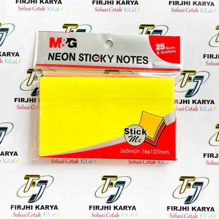 

Sticky Notes neon color 4 warna 25 sheets per color - M&G