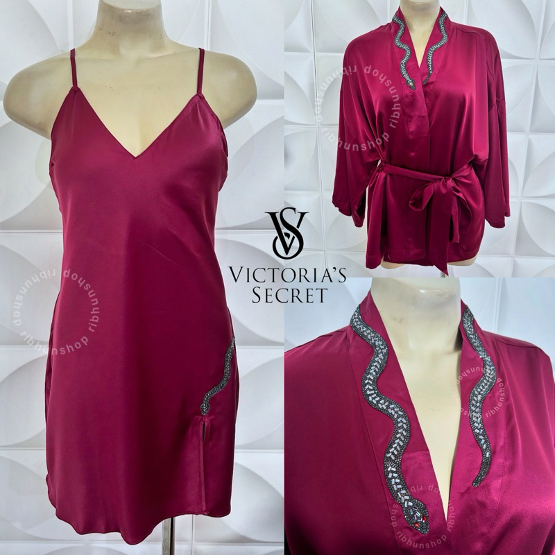 La senza Original Kimono Satin & Chemise Satin Size XS S M , XS/S M/L