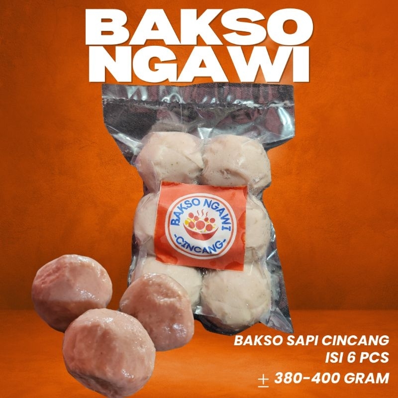 

Bakso Sapi isi Daging Cincang Khas Ngawi isi 6 pcs
