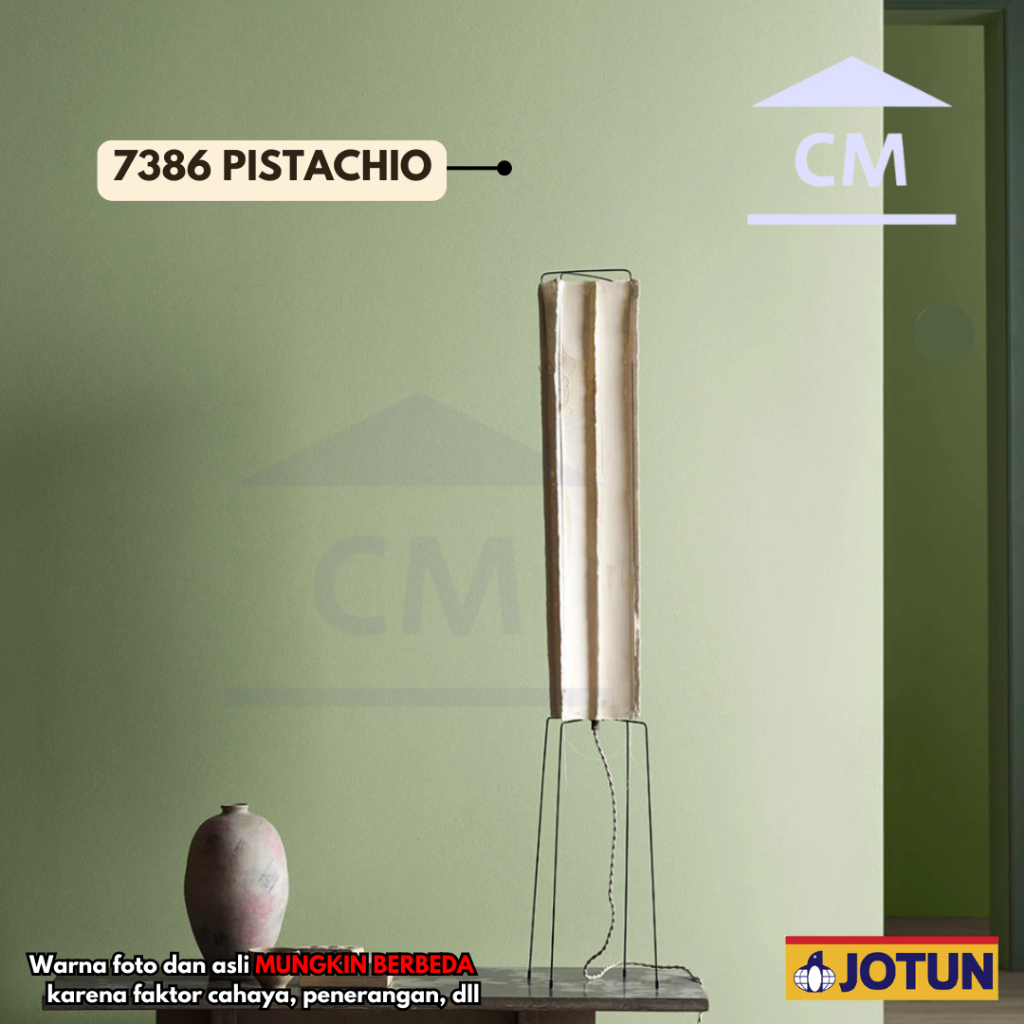 JOTUN 7386 Pistachio (Warna Hijau Sage Muda) KEMASAN GALON - Cat Tembok Exterior dan Interior Jotun 