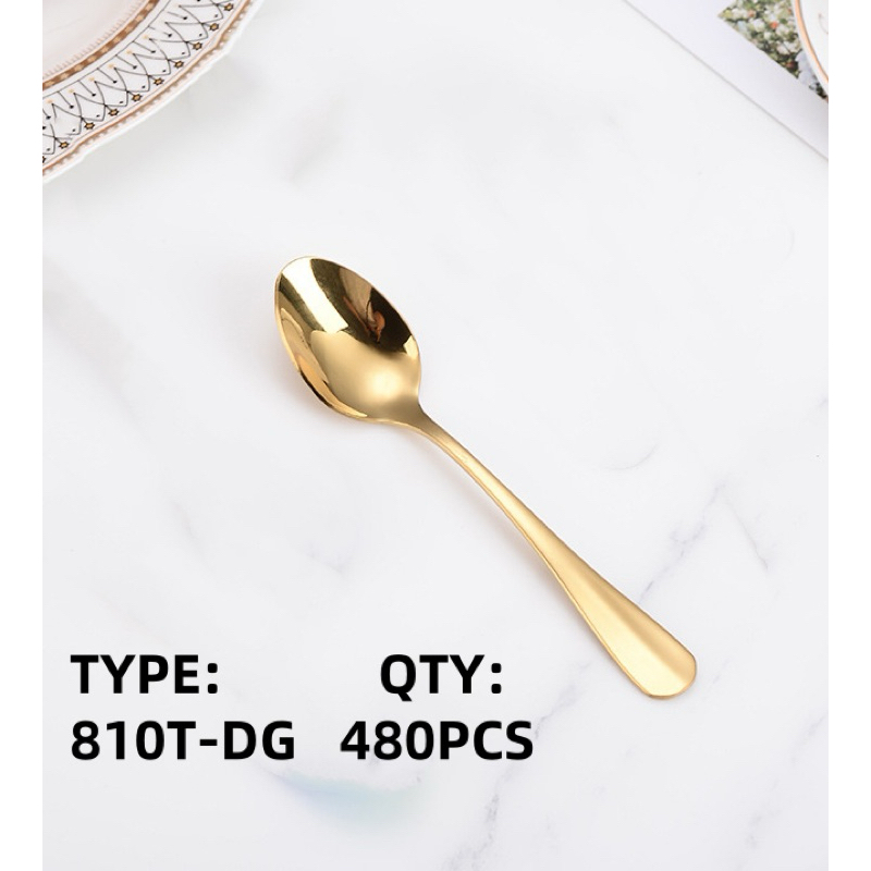 Diskon SENDOK TEH STAINLESS TEBAL GOLD MEWAH / SENDOK KOPI EMAS GOLD TEBAL / SENDOK TEH KECIL EMAS /