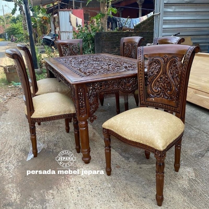 Meja makan salina / Kursi makan salina / Meja makan jati / Kursi makan jati / Meja makan / Kursi mak