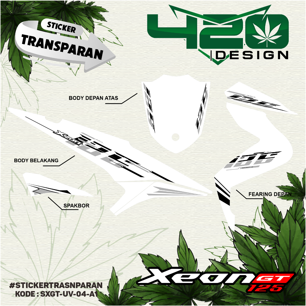 Striping Xeon GT-Stiker Decal Xeon GT 125 Motif Vietnam - SXGT-UV