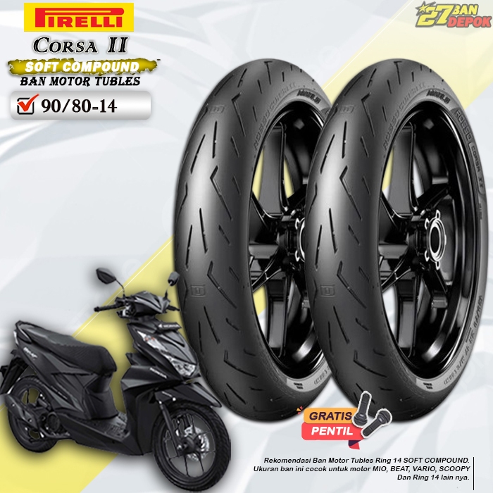 Ban Motor Beat Pirelli Diablo Corsa II Ring 14 Tubles Ban Motor Tubeless Mio Beat Vario Ring 14