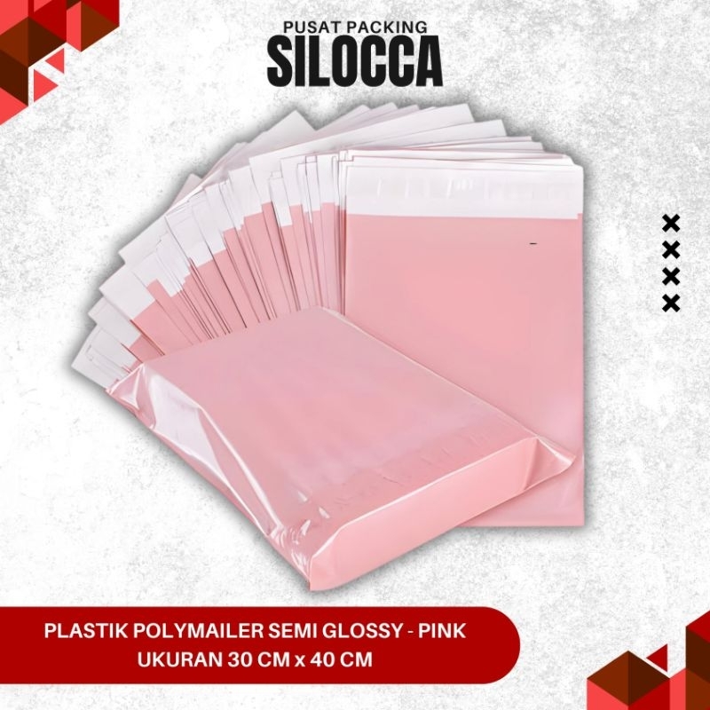 

PLASTIK POLYMAILER/AMPLOP PLASTIK LEM/PLASTIK OLSHOP/PLASTIK POLIMER/PLASTIK PACKING 30 CM X 40 CM - PINK SEMI GLOSSY