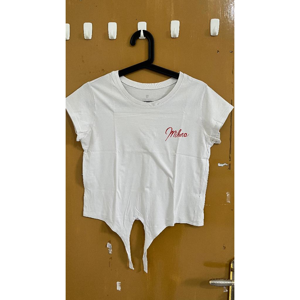 PRELOVED KAOS PUTIH COTTON ON/WHITE T-SHIRT COTTON ON/KAOS PUTIH