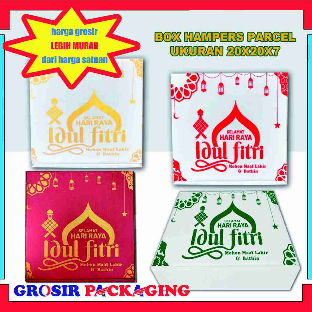 

Box Hampers 20x20x7 cm Parcel Lebaran / box hampers idul fitri