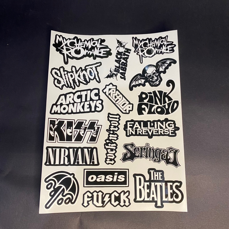 

stiker BAND METAL anti air / Stiker helm /stiker laptop