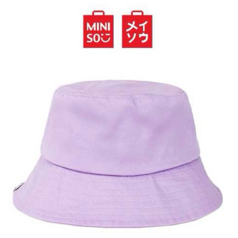 Miniso Purple Basic Bucket Hat Dewasa / Topi dewasa