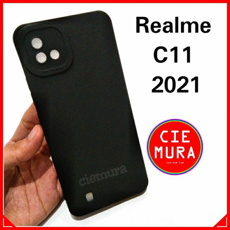 CIE Case Hitam Realme C11 2021 Black Matte Softcase Polos Lentur Slim Silikon HP