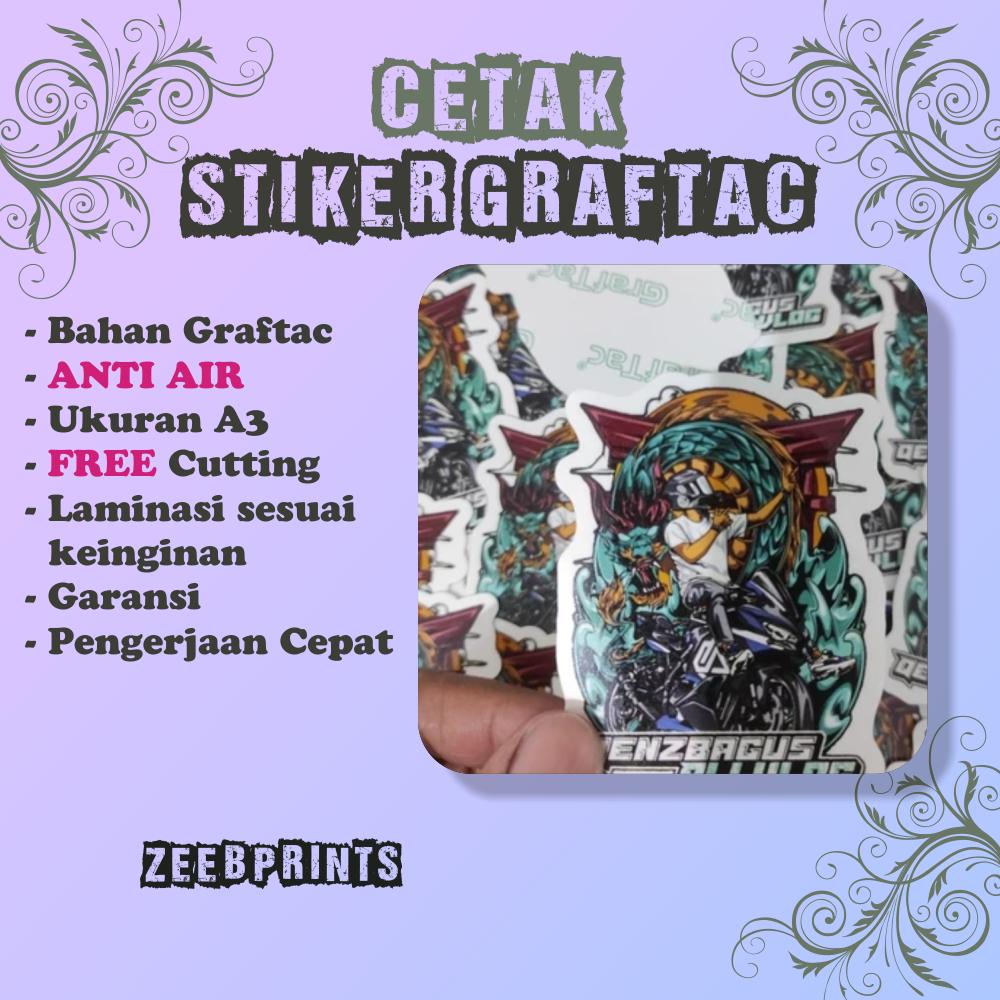 

STIKER CUSTOM BAHAN GRAFTAC FREE CUTTING, STIKER ANTI AIR