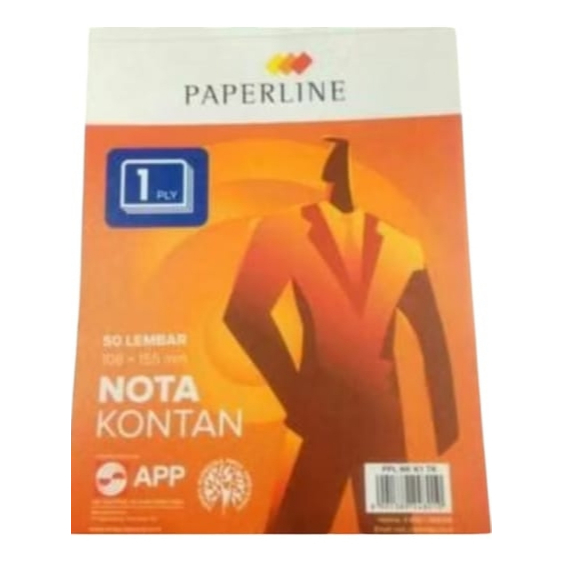 

Nota Kontan Paperline Besar 1 PLY NCR Rangkap 1 50 SET Ukuran: 160x210 mm