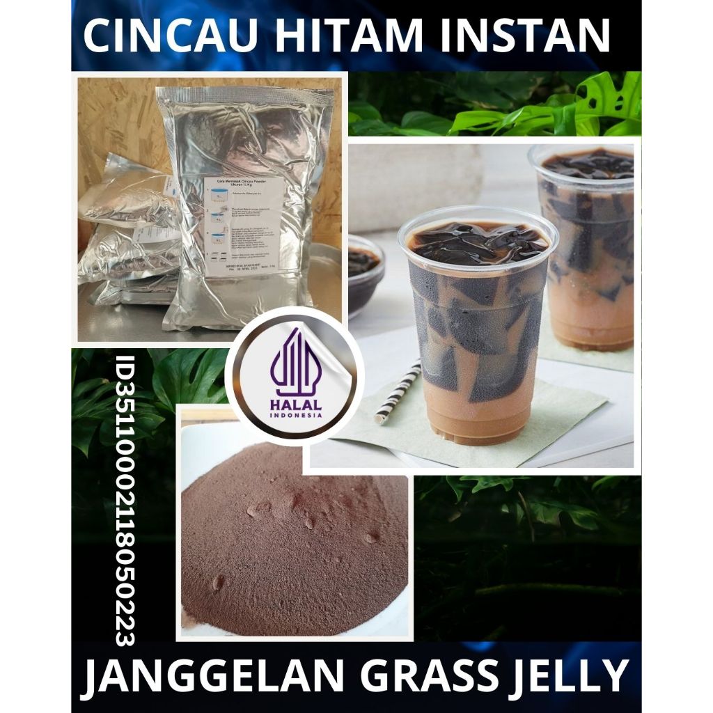 

TERSEDIA Bubuk Cincau Hitam Instan Powder Kemasan Aluminium Foil 1 Kg