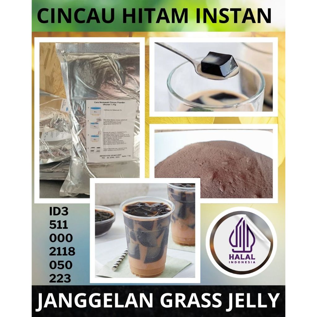 

TERMURAH..!! Bubuk Cincau Hitam Instan Powder Kemasan Aluminium Foil 1 Kg