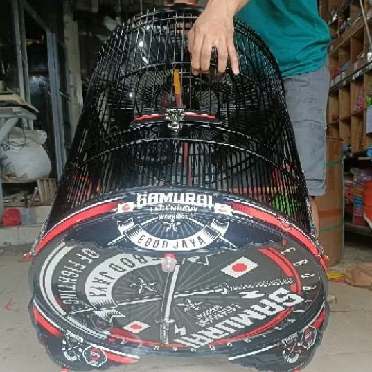 SANGKAR KANDANG EBOD JAYA MURAI PVC DEKAL KAKI VIT MOTIF TERBARU SAMURAI JAPAN