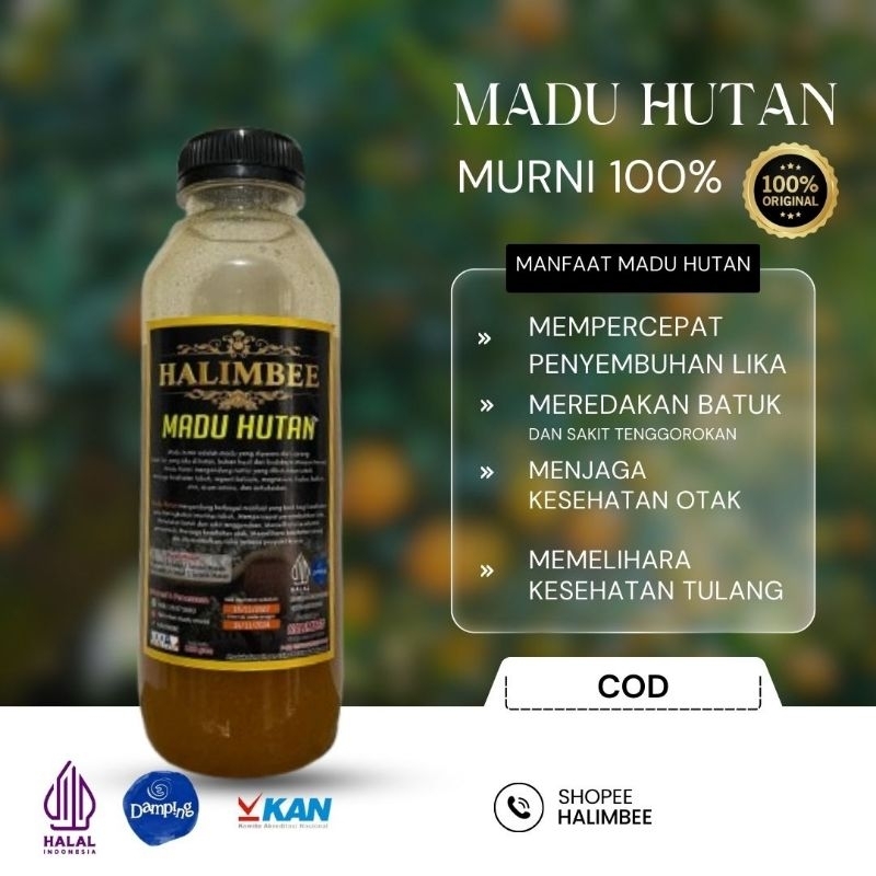 

Madu Murni Hutan Liar sialang Multiflora 500 gram