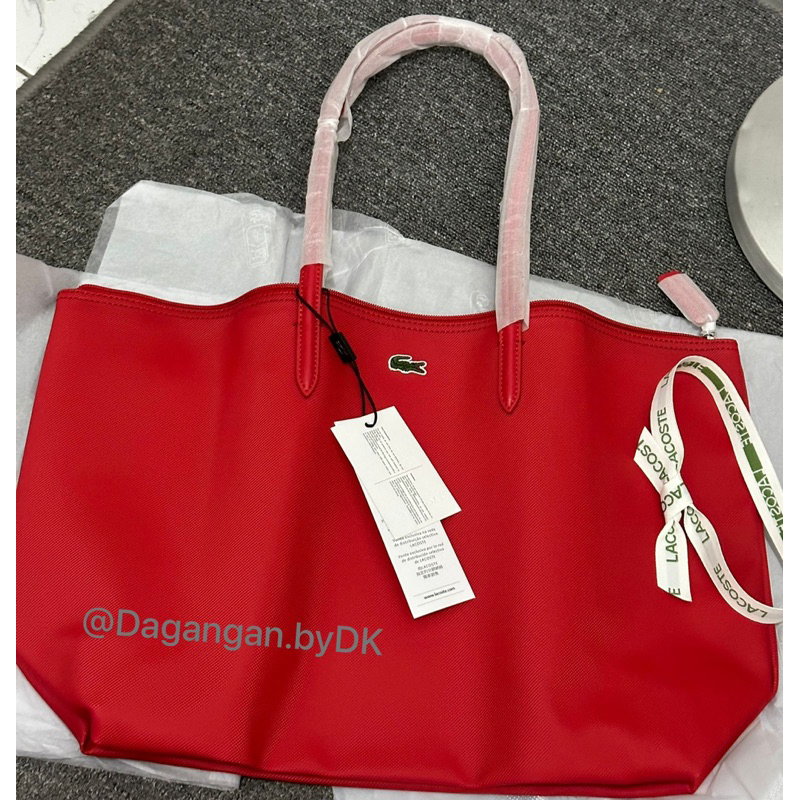 Tas Tote Bag Lacoste Original 100% Authentic Red (Limited)