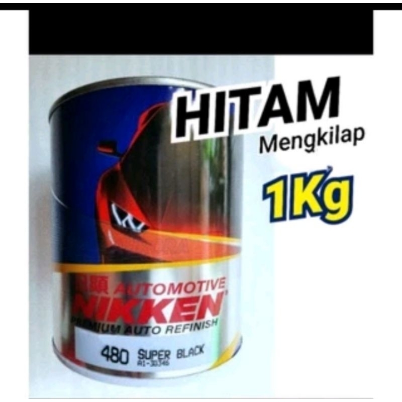 Cat Black Mengkilap Nikken/Cat Hitam Glossy Nikken