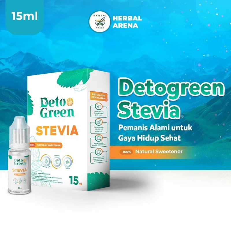 

DETOGREEN STEVIA Natural Swertener Non Kalori 15 ml