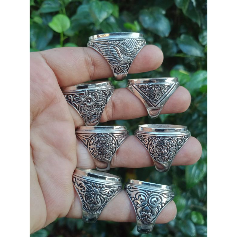 Ring / Emban Alpaka Motif Terbaru