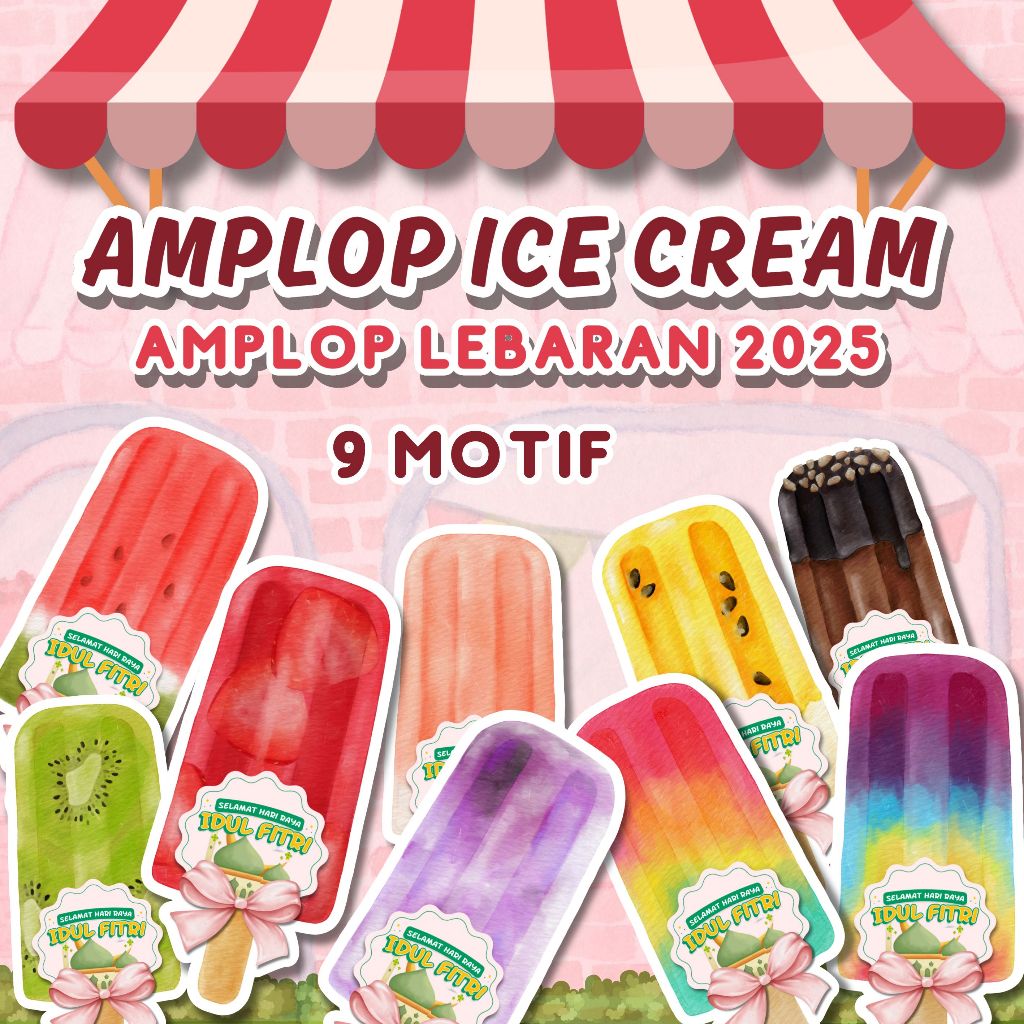 

Amplop Lebaran 2025 Lucu Motif Popsicle Ice Cream Unik