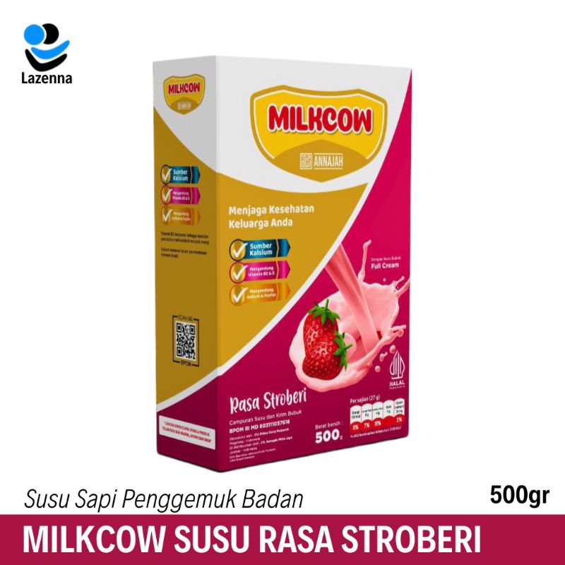 

Susu Plus Gemuk Milkcow Rasa Stroberi 500 gram