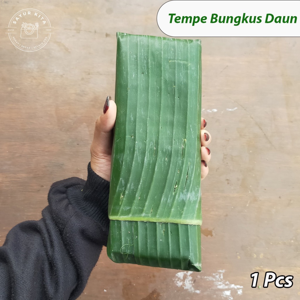 

Tempe Bungkus Daun Besar Mentah | sayurkita_id